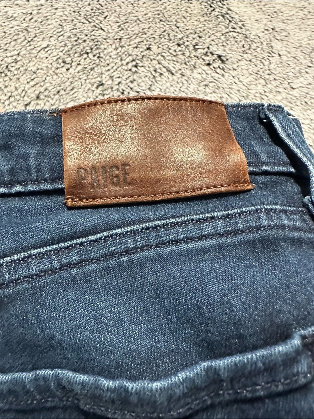 PAIGE Lennox Slim Straight Dark Wash Stretch Jeans Men’s 33x27 - Picture 8 of 11